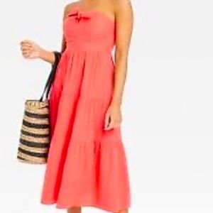 Universal thread strapless dress coral size XXL